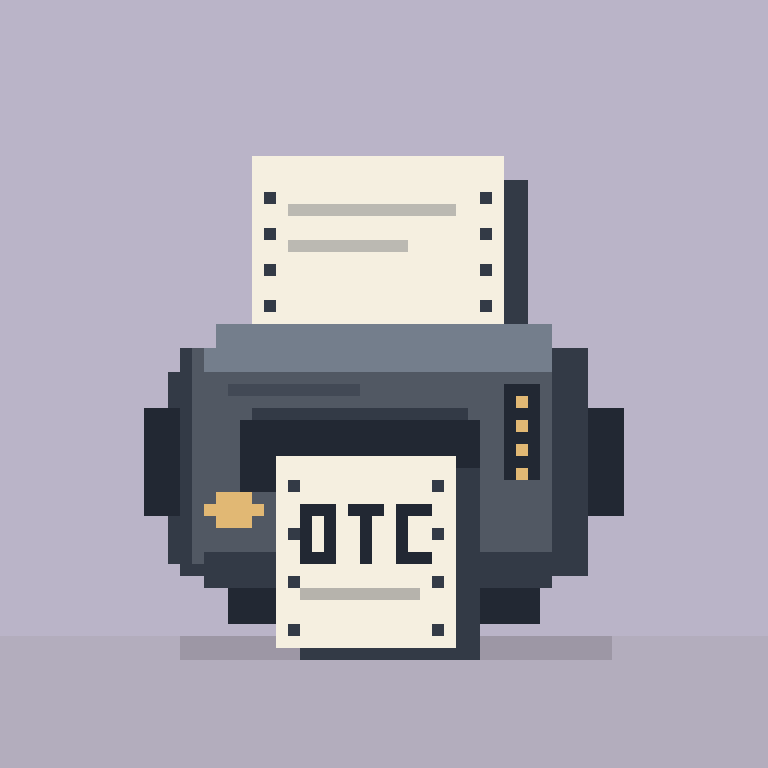 Printer 2500, Graphite case on a Dusk backdrop