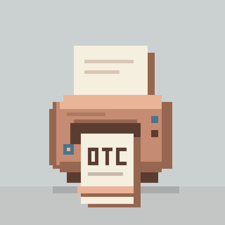 Printer 3141, Terracotta case on a Cloud backdrop